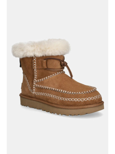 Велурени апрески UGG Classic Mini Alpine в кафяво 1158251-CHE