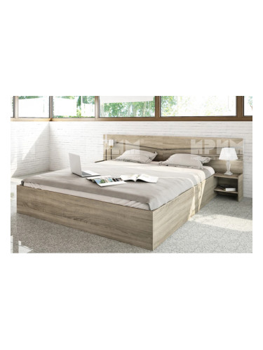 Спалня с нощни шкафчета Mod 2007, Сонома тъмна