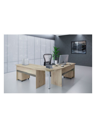 Офис комплект 9057, сонома арвен 629 и MDF сиво кобалт гланц