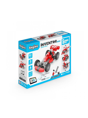 Engino Конструктор Inventor Mechanics - Състезателна кола, 5 в 1