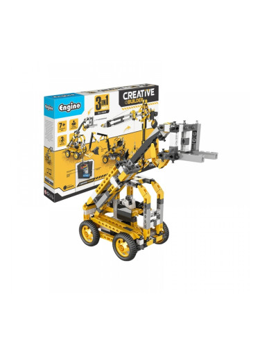 Engino Конструктор Creative Builder Motorized - Висок кран, 3 в 1