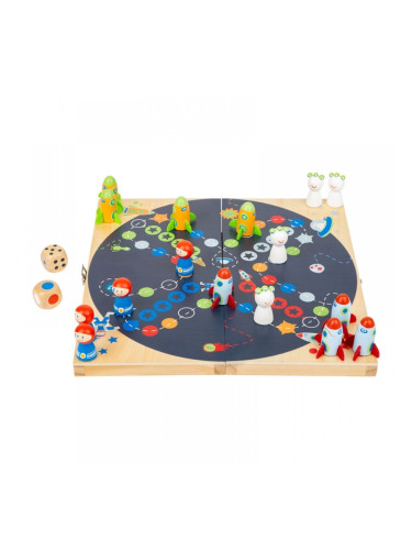 Small Foot Игра Не се сърди, човече - Космос, дървено