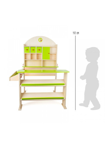Small Foot Щанд за магазин, дървен, 87 х 78 х 112 cm