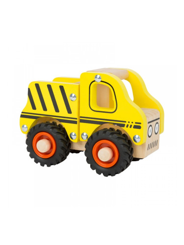 Small Foot Камион, дървен, жълт, 13 х 7 х 10 cm