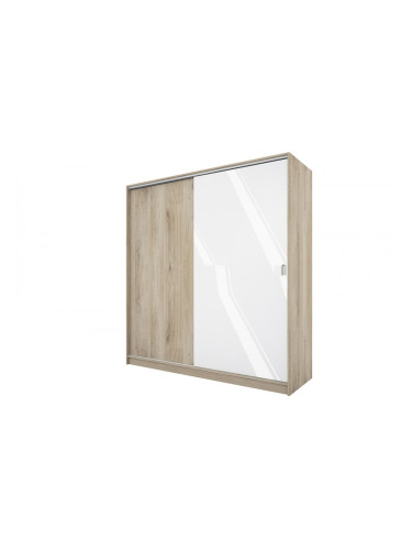 Гардероб Mod 1009, Сонома арвен с Бял гланц, 1800/590/1910