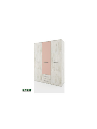 Гардероб Mod 1039, Дъб пиемона с Розова праскова