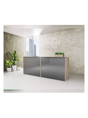 Офис комплект Mod 9095, Сонома арвен 629 и сиво кобалт гланц