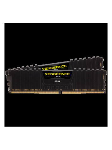 Corsair DDR4, 3600MHz 32GB 2x16GB DIMM, Unbuffered, 18-22-22-42, XMP 2.0 Vengeance LPX Black, 1.35V