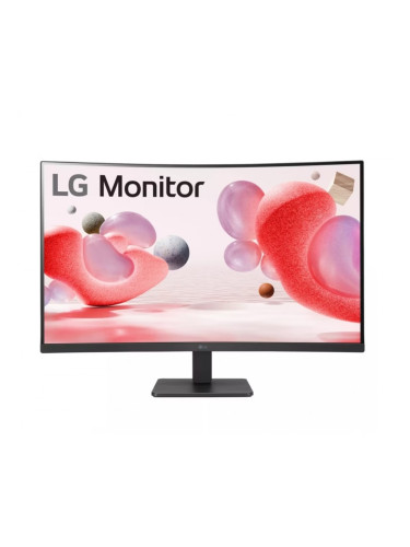 Монитор LG 32MR50C-B, 31.5" VA, Curved Display, 5ms (GtG at Faster), 100Hz, 3000:1, Dynamic Action Sync, 250 cd/m2, Full HD 1920x1080, sRGB 99%, AMD FreeSync, Flicker Safe, Reader Mode, D-Sub, HDMI, Headphone Out, Tilt, Black