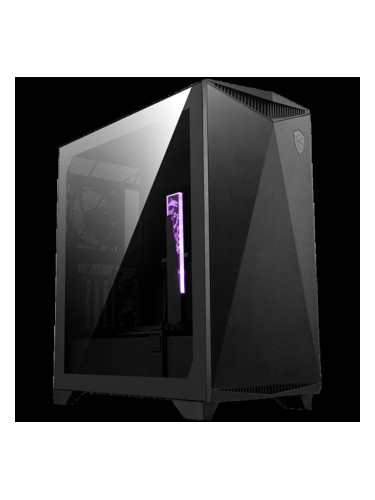 MSI MPG GUNGNIR 300P AIRFLOW, Mid-Tower, E-ATX/ATX/M-ATX/ITX, 2x USB 3.2 Gen 1 Type-A, 1x USB 3.2 Gen 2x2 Type-C, 1x Audio/1x Mic, ARGB Hub, 4x 120mm ARGB Fans, 1mm Perforated Front Panel, 3mm Tempered Glass