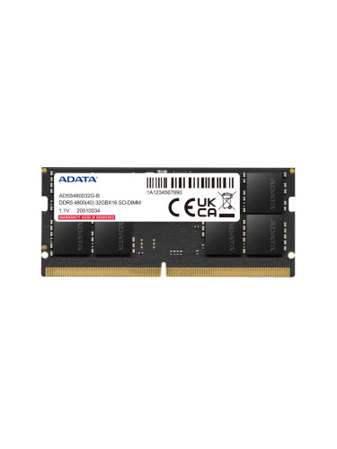 Памет ADATA 32GB DDR5 4800 MHz SO-DIMM