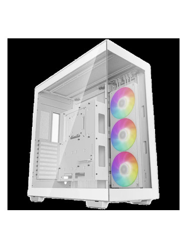 DeepCool CH780 WH, Mid Tower, Mini-ITX/Micro-ATX/ATX/E-ATX, 4xUSB3.0, 1xAudio, 1x Type C Gen 2, 1x420mm Pre-Installed ARGB Fan, Tempered Glass, Mesh Panel, White, R-CH780-WHADE41-G-1