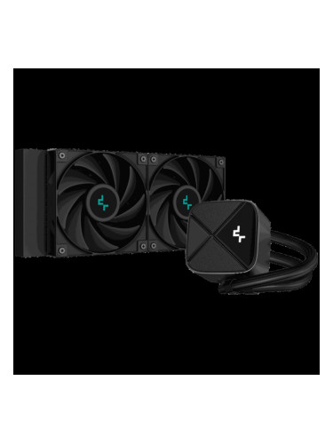 DeepCool LS520S Zero Dark, 360mm CPU Liquid Cooler, 2x120mm ARGB PWM Fans, Anti-Leak Technology, Black, LGA 1700/1200/1151/1150/1155, AMD AM5/AM4, 3Y, R-LS520-BKNNMM-G-1