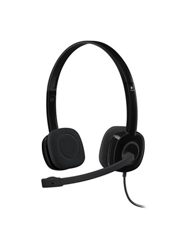 LOGITECH H151 Wired Stereo Headset - BLACK - 3.5 MM