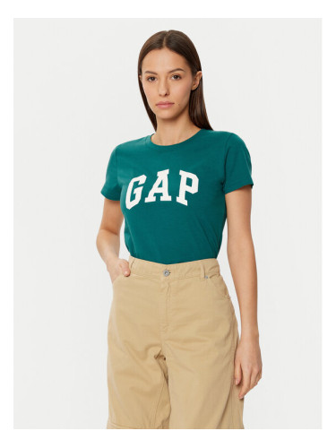 Gap Тишърт 417797-20 Зелен Regular Fit