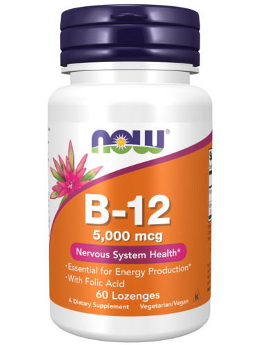 Vitamin B-12 5000 mcg + Folic Acid - 60 дражета