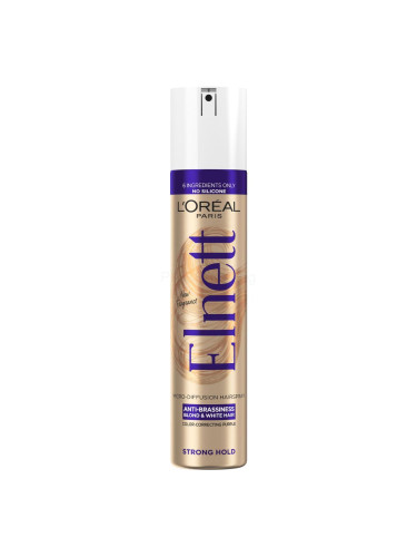 L'Oréal Paris Elnett Micro-Diffusion Hairspray Anti-Brassiness Лак за коса за жени 300 ml