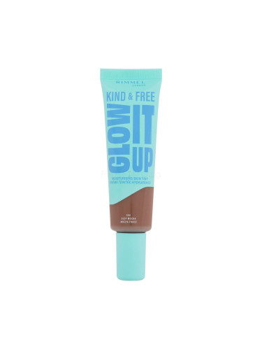 Rimmel London Kind & Free Glow It Up Moisturising Skin Tint Фон дьо тен за жени 30 ml Нюанс 504 Deep Mocha