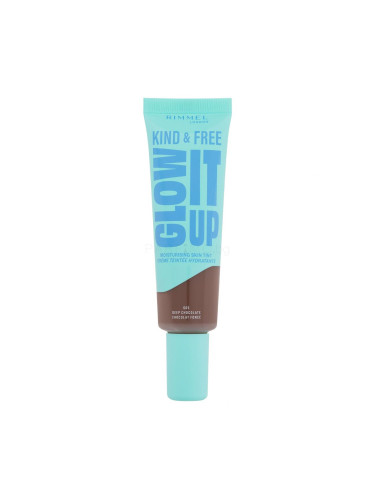 Rimmel London Kind & Free Glow It Up Moisturising Skin Tint Фон дьо тен за жени 30 ml Нюанс 605 Deep Chocolate