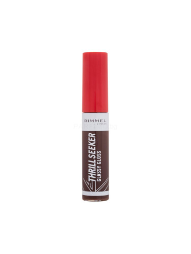 Rimmel London Thrill Seeker Glassy Gloss Блясък за устни за жени 10 ml Нюанс 800 Chocolate Glaze