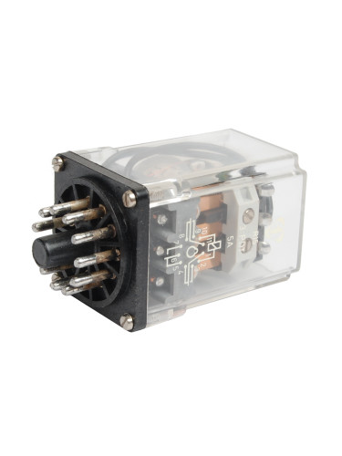 Реле електромагнитно R15, бобина 230VAC, 220VAC/10A, 3PDT - 3NO+3NC