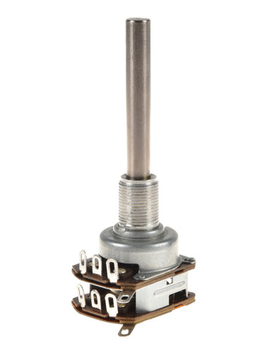 Потенциометър линеен 47kOhm, стерео, въглероден