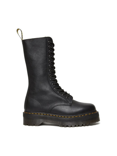 Кожени кубинки Dr. Martens 1b99 Quad в черно с платформа DM31426001