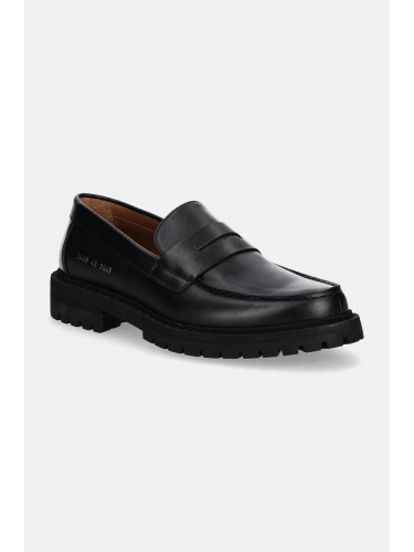 Кожени мокасини Common Projects Loafer with Tread Sole в черно 2449