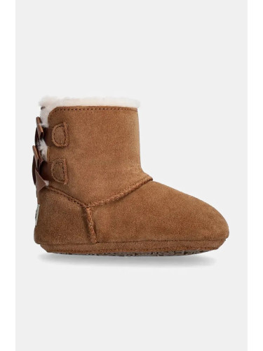 Бебешки велурени обувки UGG BABY BAILEY BOW в кафяво 1157692I