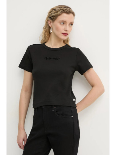 Памучна тениска G-Star в черно D26423-C812