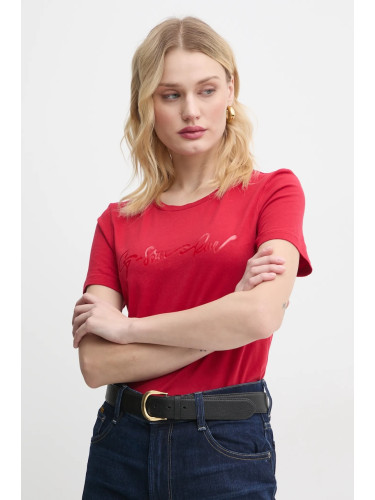 Памучна тениска G-Star в червено D25064-A870