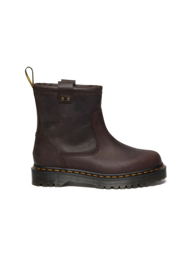 Кожени боти Dr. Martens Anistone Lo в кафяво с равна подметка DM31880201