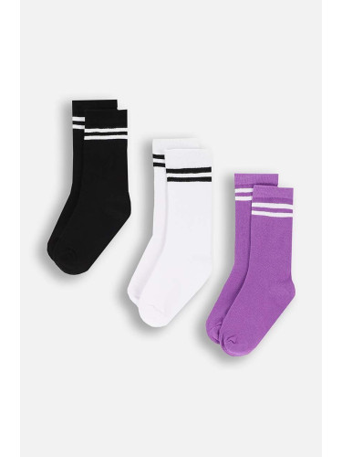 Детски чорапи Coccodrillo (3 чифта) в бяло BASIC SOCKS