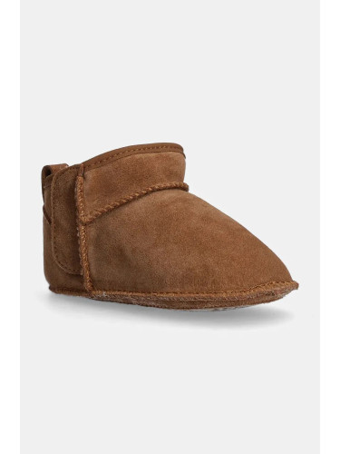 Бебешки велурени обувки UGG BABY CLASSIC ULTRA MINI в кафяво 1157690I