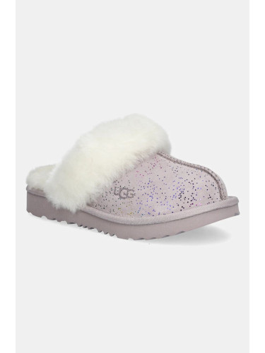 Детски велурени чехли UGG COZY II SHIMMER SKY в лилаво 1157672K