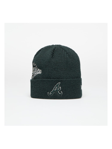 New Era Atlanta Braves Knit Medium MLB Ws Patch Beanie Dark Green Universal