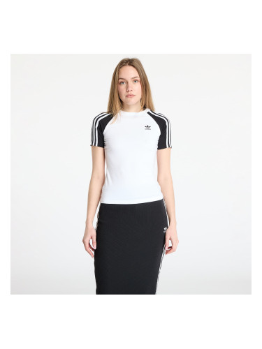 Тениска adidas Adicolor 3 Stripe Raglan Slim Tee White/ Black L