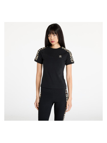 Тениска adidas Leopard 3-Stripes T-Shirt Black L