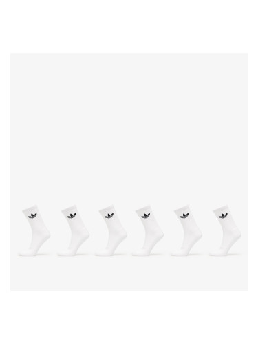 Чорапи adidas Trefoil Crew Sock Cushion 6-Pack White XL