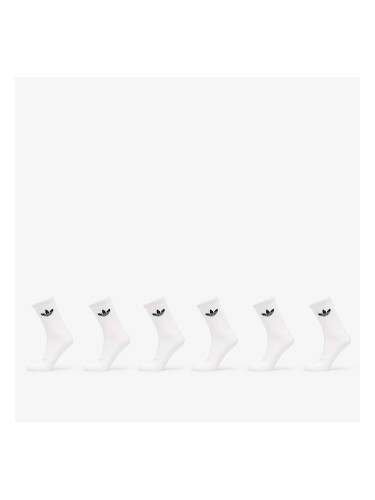 Чорапи adidas Trefoil Crew Sock Cushion 6-Pack White XL