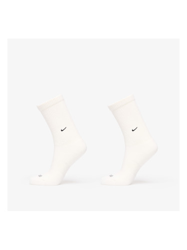 Nike Everyday Cushioned Crew Socks 2-Pack Sail/ Black L