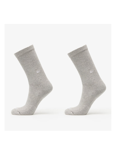 Nike Everyday Cushioned Crew Socks 2-Pack Dark Grey Heather/ White L