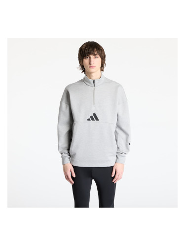 Суитшърт adidas Z.N.E. Half Zip Hoodie Grey/ Medium Grey Heather L