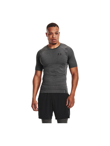 Тениска Under Armour Hg Armour Comp SS Tee Carbon Heather/ Black L