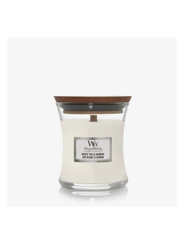 WoodWick Small Hourglass Candle - White Tea & Jasmine Universal