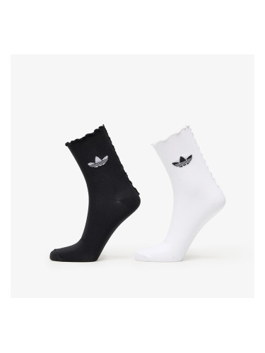 adidas Ruffle Socks 2-Pack White/ Black M