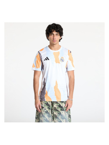 Джърси adidas Real Madrid 24/25 Pre-Match Jersey White/ Crew Orange/ Charcoal/ Glow Blue L