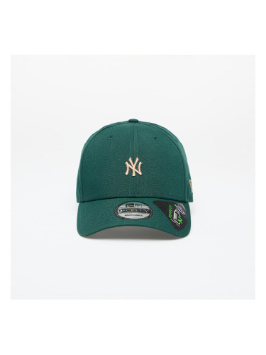 New Era New York Yankees MLB Repreve Mini Logo 9FORTY Adjustable Cap Dark Green/ Ash Brown Universal