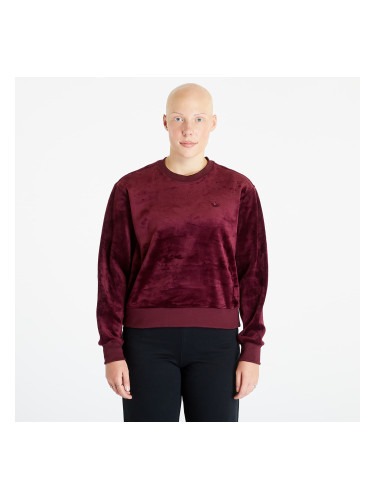 Суитшърт adidas Premium Essentials Velour Sweatshirt Maroon M