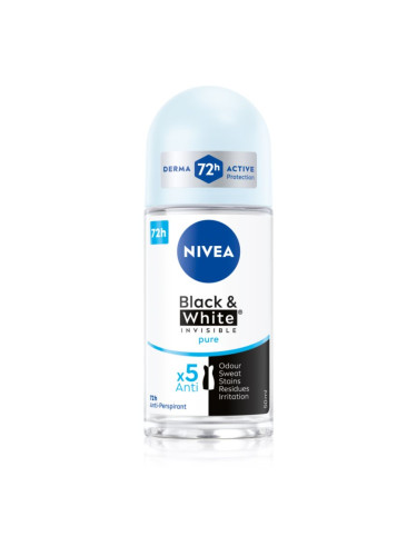 NIVEA Invisible Black & White Pure рол- он против изпотяване 48h 50 мл.